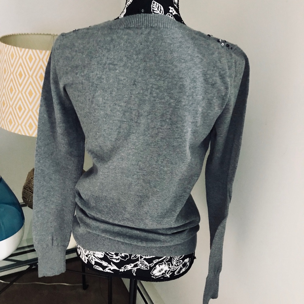 Express Sequined Front Sweater - image 2